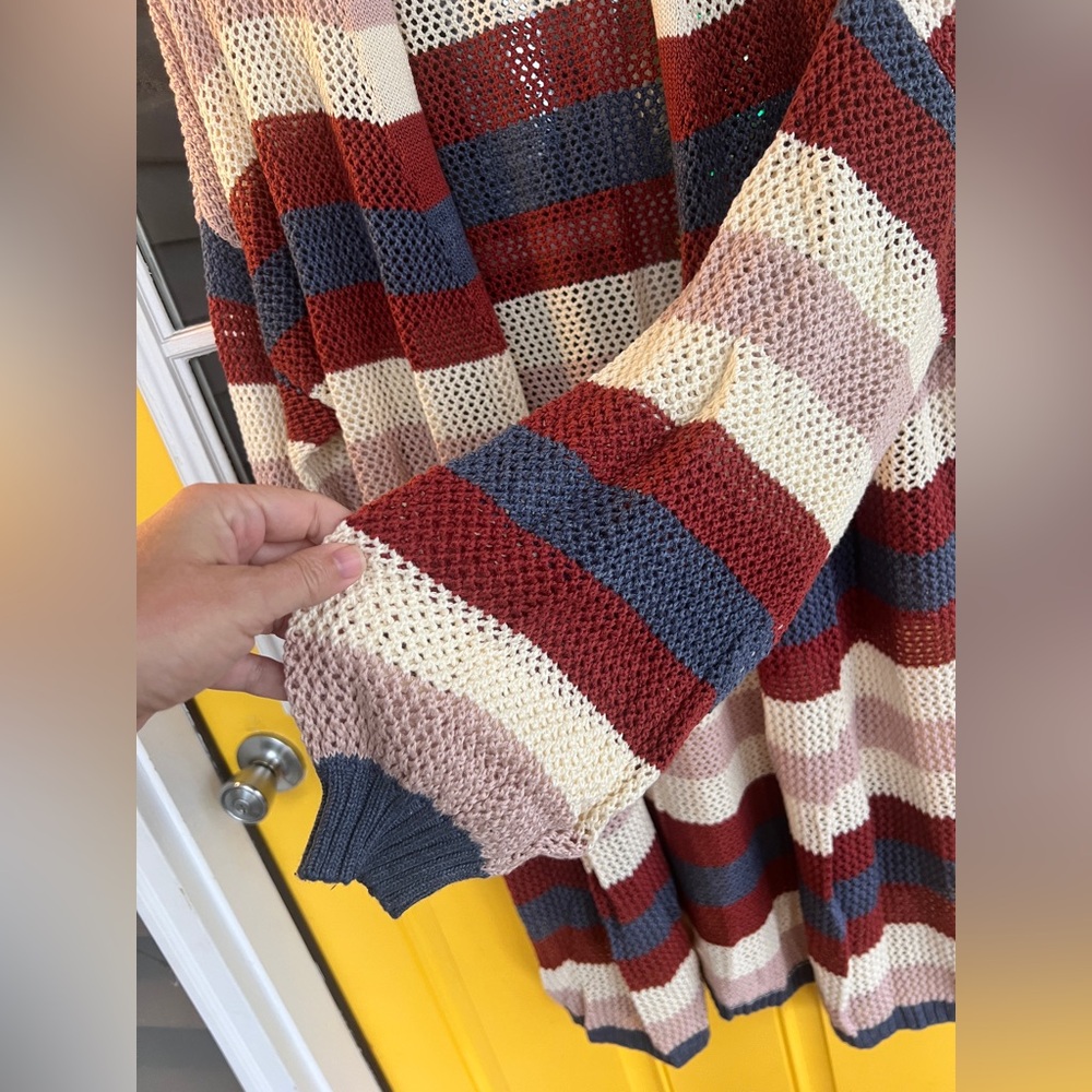 Striped Cardigan Sweater NWT XL